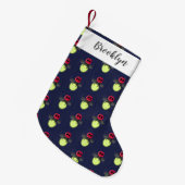 かわいい稲妻の虫ホタル漫画イラストレーション スモールクリスマスストッキング (正面 (吊り時))