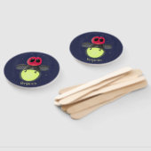 かわいい稲妻の虫ホタル漫画イラストレーション ハンドファン (組立なし)