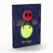 かわいい稲妻の虫ホタル漫画イラストレーション フォトブロック (左)