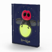 かわいい稲妻の虫ホタル漫画イラストレーション フォトブロック (右)