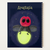 かわいい稲妻の虫ホタル漫画イラストレーション プランナー手帳 (裏面)