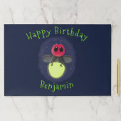 かわいい稲妻の虫ホタル漫画イラストレーション ペーパーパッド (インサイチュ)