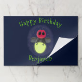 かわいい稲妻の虫ホタル漫画イラストレーション ペーパーパッド (折り畳み)