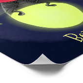 かわいい稲妻の虫ホタル漫画イラストレーション ポスター (角)