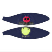 かわいい稲妻の虫ホタル漫画イラストレーション ミニバスケットボール (パネル)