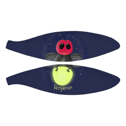 かわいい稲妻の虫ホタル漫画イラストレーション ミニバスケットボール (パネル)