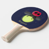 かわいい稲妻の虫ホタル漫画イラストレーション 卓球ラケット (正面アングル)