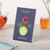 かわいい稲妻の虫ホタル漫画イラストレーション 台座サイン (インサイチュ)