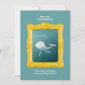 かわいい穏やかなクジラ | SELツール子供へ | 感情カード (正面)