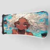 かわいい穏やかな夏のビーチアニメ女子スイム ゴルフヘッドカバー (正面)