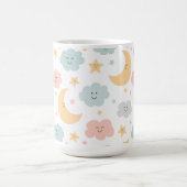かわいい空のパターン コーヒーマグカップ (中央)
