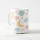 かわいい空のパターン コーヒーマグカップ (正面左)