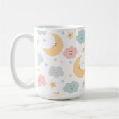 かわいい空のパターン コーヒーマグカップ (左)