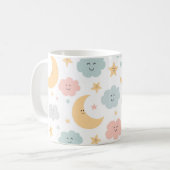 かわいい空のパターン コーヒーマグカップ (正面左)