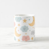 かわいい空のパターン コーヒーマグカップ (中央)