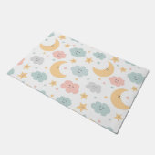 かわいい空のパターン ドアマット (アングル)