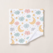 かわいい空のパターン バスタオルセット (ウォッシュタオル)