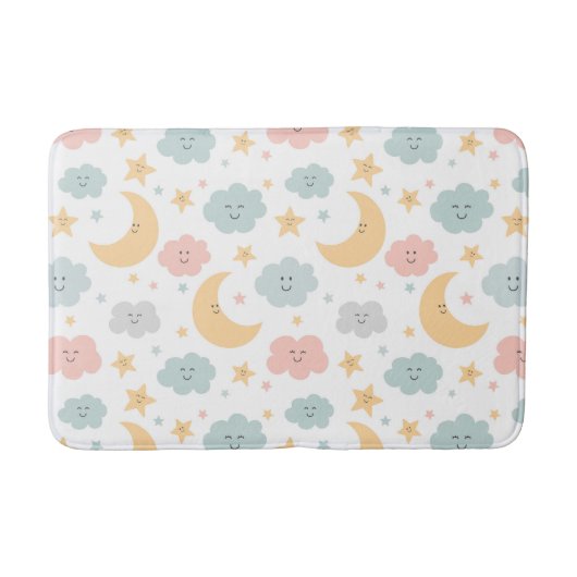 かわいい空のパターン バスマット (正面)