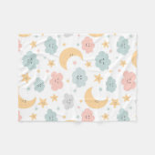 かわいい空のパターン フリースブランケット (正面(横))