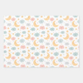 かわいい空のパターン ラッピングペーパーシート (正面2)