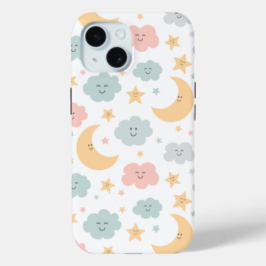 かわいい空のパターン Case-Mate iPhoneケース (裏面)