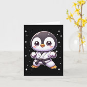 かわいい空手ペンギン武道1 カード (黄色い花)