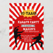 かわいい空手ボーイパーティの招待状 招待状 (正面/裏面)