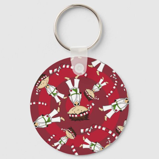 かわいい空手ボーキーチェーン キーホルダー (正面)