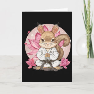 かわいい空手リス蓮の花カンフーMMAキック カード