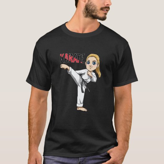 かわいい空手少女 Tシャツ (正面)