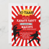 かわいい空手少年パーティー招待状 招待状 (正面)