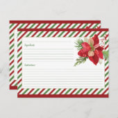 かわいい空白のレシピカード シーズンポストカード (正面/裏面)