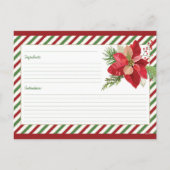 かわいい空白のレシピカード シーズンポストカード (裏面)