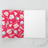 かわいい空白の誕生日折りグリーティングカード カード (内部)