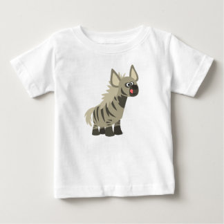 かわいい空腹の漫画ストライプのハイエナベビーTシャツ ベビーTシャツ