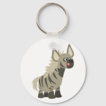 かわいい空腹の漫画ストライプのHyena Keychain