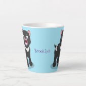 かわいい空腹タスマニア悪魔の漫画イラストレーション カフェラテマグ (正面)