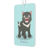 かわいい空腹タスマニア悪魔の漫画イラストレーション カーエアーフレッシュナー (左)