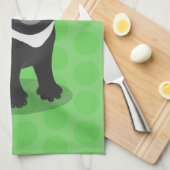 かわいい空腹タスマニア悪魔の漫画イラストレーション キッチンタオル (四つ折り)