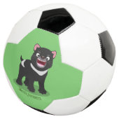 かわいい空腹タスマニア悪魔の漫画イラストレーション サッカーボール (3/4)