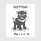 かわいい空腹タスマニア悪魔の漫画イラストレーション シール (シート)