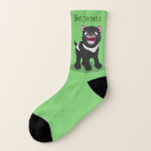 かわいい空腹タスマニア悪魔の漫画イラストレーション ソックス (左外側)