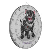 かわいい空腹タスマニア悪魔の漫画イラストレーション ダーツボード (正面左)