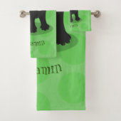 かわいい空腹タスマニア悪魔の漫画イラストレーション バスタオルセット (インサイチュ)