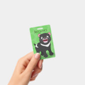 かわいい空腹タスマニア悪魔の漫画イラストレーション バッジ (Handheld)