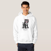 かわいい空腹タスマニア悪魔の漫画イラストレーション パーカ (正面フル)