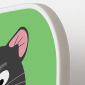 かわいい空腹タスマニア悪魔の漫画イラストレーション ピックルボールラケット (左詳細)