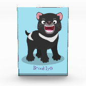 かわいい空腹タスマニア悪魔の漫画イラストレーション フォトブロック (正面)