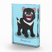 かわいい空腹タスマニア悪魔の漫画イラストレーション フォトブロック (右)