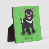 かわいい空腹タスマニア悪魔の漫画イラストレーション フォトプラーク (正面)